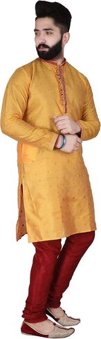 Pro-Ethic Style Developer Men's Silk Printed Kurta Set in Kuwait