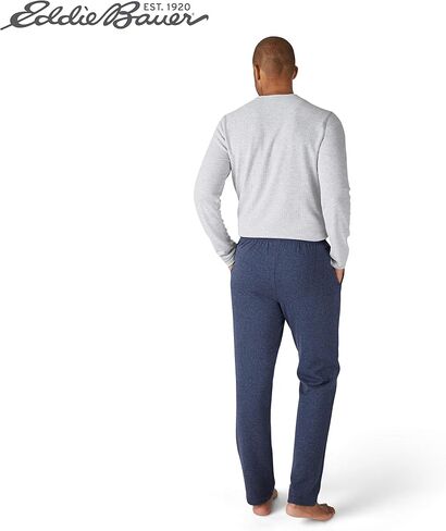 طقم بيجامة رجالي من Eddie Bauer - طقم ملابس نوم مريح بأكمام طويلة وقميص راجلان للرجال in Kuwait