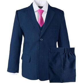 Spring Notion Boys' Modern Fit Blue Dress Suit with Bow Tie in Saudi Arabia