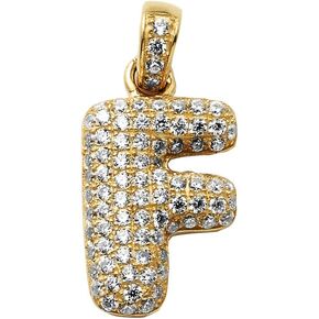 LoveBling 10k Yellow Gold Alphabet Initial Bubble Letter Charm Pendant (Available from A - Z) in Kuwait