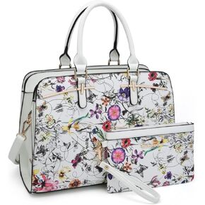 Women Handbag Wallet Tote Bag Shoulder Bag Hobo Bag Top Handle Satchel Purse Set 2pcs w/ 3 Compartments