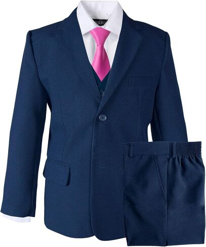Spring Notion Boys' Modern Fit Blue Dress Suit with Bow Tie in Saudi Arabia