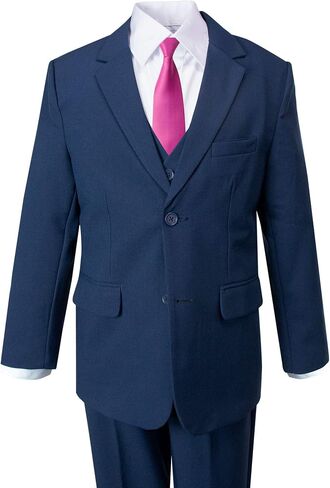 Spring Notion Boys' Modern Fit Blue Dress Suit with Bow Tie in Saudi Arabia