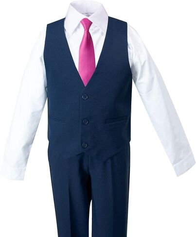 Spring Notion Boys' Modern Fit Blue Dress Suit with Bow Tie in Saudi Arabia