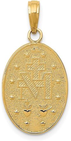 14k Gold Miraculous Medal Pendant Fine Jewelry for Women in Saudi Arabia