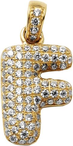 LoveBling 10k Yellow Gold Alphabet Initial Bubble Letter Charm Pendant (Available from A - Z) in Saudi Arabia