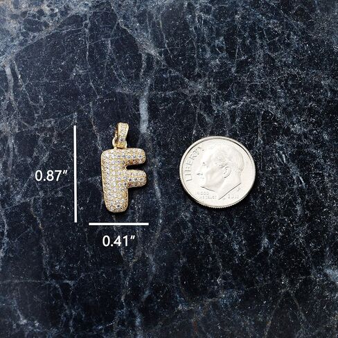 LoveBling 10k Yellow Gold Alphabet Initial Bubble Letter Charm Pendant (Available from A - Z) in Saudi Arabia