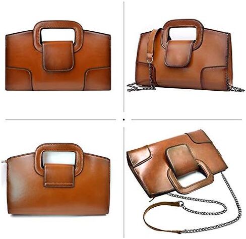 ZLMBAGUS نساء خمر رفرف حمل مقبض علوي حقيبة حقائب بولي Leather جلد مخلب محفظة حقيبة كتف in Kuwait