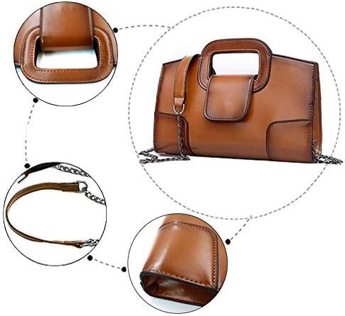 ZLMBAGUS نساء خمر رفرف حمل مقبض علوي حقيبة حقائب بولي Leather جلد مخلب محفظة حقيبة كتف in Kuwait