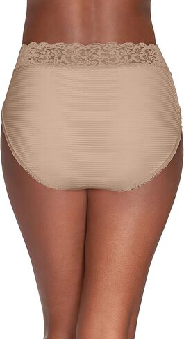 Vanity Fair Women's Flattering Lace Panties: Lightweight & Silky with Superior Stretch, 3 Pack-Quartz/White/Neutral, 7 in Saudi Arabia