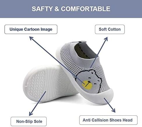 Babycare Toddler sock shoes baby boys girls Slippers shoes Baby Infant First Walking Shoes Rubber Sole Non-Skid Floor Slippers in Saudi Arabia