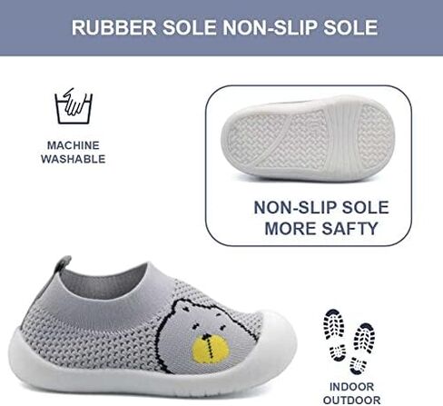 Babycare Toddler sock shoes baby boys girls Slippers shoes Baby Infant First Walking Shoes Rubber Sole Non-Skid Floor Slippers in Saudi Arabia