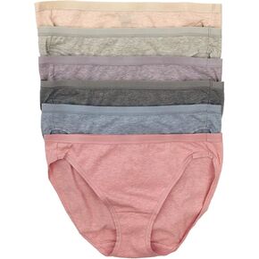Felina Organic Cotton Bikini Underwear for Women - Bikini Panties for Women, Seamless Panties for Women (6-Pack)