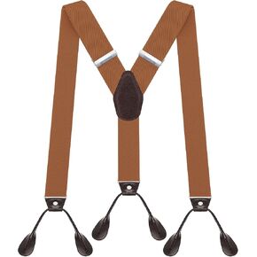 AYOSUSH Suspenders for Men Button End Heavy Duty Big and Tall Adjustable Elastic in Saudi Arabia