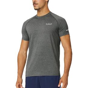 BALEAF Men's Running Workout Shirts Short Sleeve Athletic T-Shirt Quick Dry in Saudi Arabia