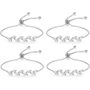 DHQH Bridesmaids Gift Set of 6 or 4 Bridesmaid Bracelet 18K Gold Plated Leaf Bracelet I Couldn’t Tie a Knot Without You Wedding Bridesmaid Proposal Bracelets Jewelry Gifts for Women in Kuwait