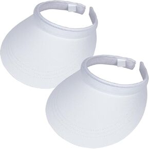 2 Pack Sun Visors Women Wide Brim Clip on Summer Hats Adjustable UV Protection