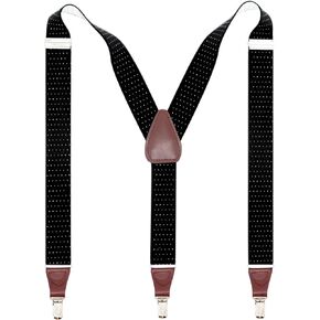 Bioterti Men’s Y-shape 1.4 Inch Suspender -3 Metal Clips, Elastic Straps in Saudi Arabia