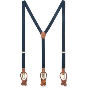 حمالات JJ SUSPENDERS رفيعة على شكل حرف Y للرجال مع حزام مطاطي ومشابك قابلة للتبديل