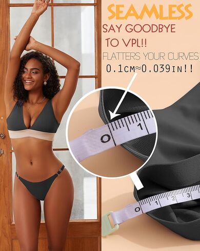 ملابس داخلية نسائية من ROSYCORAL بدون خياطة ملابس داخلية قابلة للتعديل لا تظهر محب بيكيني سراويل داخلية مثيرة صفيق 6 عبوات S-XL in Kuwait