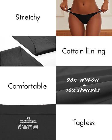 ملابس داخلية نسائية من ROSYCORAL بدون خياطة ملابس داخلية قابلة للتعديل لا تظهر محب بيكيني سراويل داخلية مثيرة صفيق 6 عبوات S-XL in Kuwait