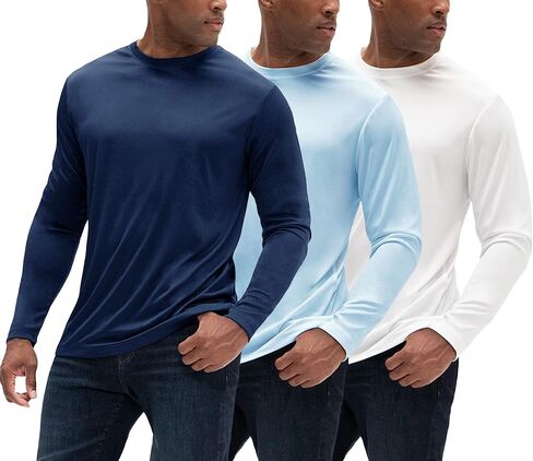 تي شيرت DEVOPS الرجالي 3Pack UPF 50+ Dri fit للتمرين والرطوبة وأكمام طويلة in Kuwait