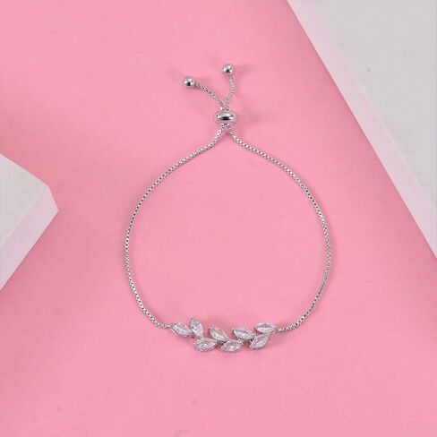 DHQH Bridesmaids Gift Set of 6 or 4 Bridesmaid Bracelet 18K Gold Plated Leaf Bracelet I Couldn’t Tie a Knot Without You Wedding Bridesmaid Proposal Bracelets Jewelry Gifts for Women in Kuwait