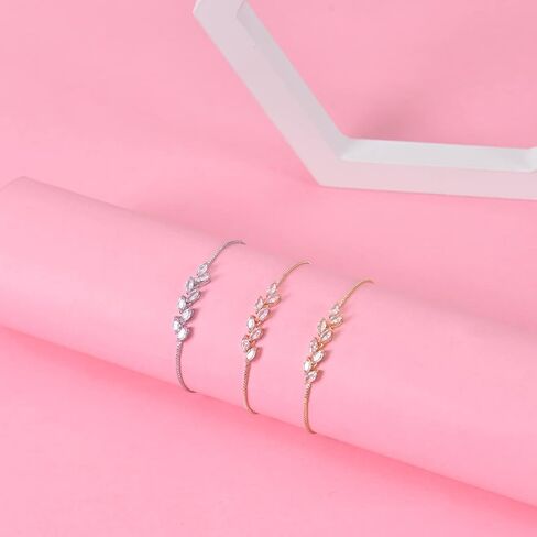 DHQH Bridesmaids Gift Set of 6 or 4 Bridesmaid Bracelet 18K Gold Plated Leaf Bracelet I Couldn’t Tie a Knot Without You Wedding Bridesmaid Proposal Bracelets Jewelry Gifts for Women in Kuwait