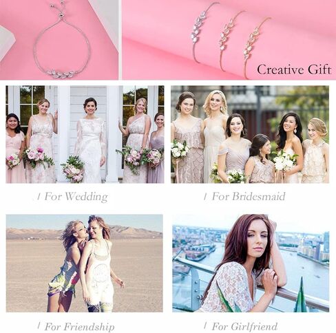 DHQH Bridesmaids Gift Set of 6 or 4 Bridesmaid Bracelet 18K Gold Plated Leaf Bracelet I Couldn’t Tie a Knot Without You Wedding Bridesmaid Proposal Bracelets Jewelry Gifts for Women in Kuwait