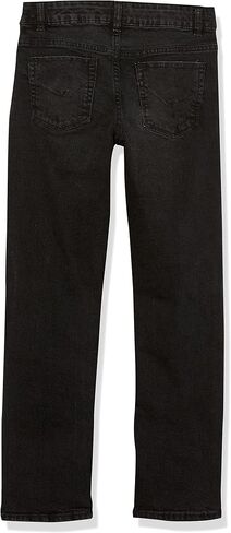 Hudson Jeans Girls' Straight Leg Stretch Denim Jean, Washed Black, 12 in Kuwait