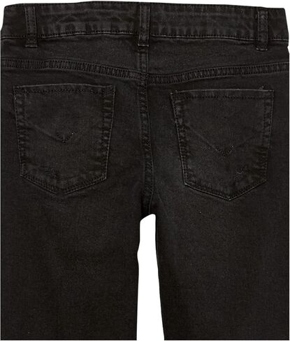 Hudson Jeans Girls' Straight Leg Stretch Denim Jean, Washed Black, 12 in Kuwait