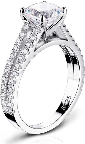 مقلد وسادة قطع الماس 7 * 7mm 2ct خواتم الخطبة والزفاف 925 فضة وعد خاتم الذكرى للنساء أحجام 5-10 in Saudi Arabia