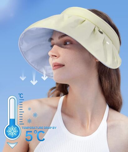 BENEUNDER UPF 50+ Sun Visor Hat - Wide Brim UV Protection for Tennis Golf Beach in Kuwait
