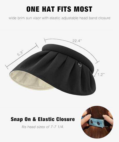 BENEUNDER UPF 50+ Sun Visor Hat - Wide Brim UV Protection for Tennis Golf Beach in Kuwait
