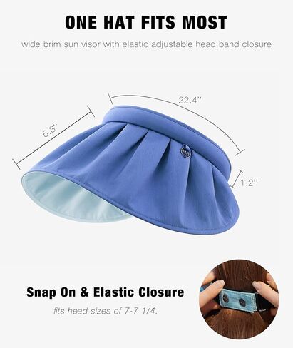 BENEUNDER UPF 50+ Sun Visor Hat - Wide Brim UV Protection for Tennis Golf Beach in Kuwait