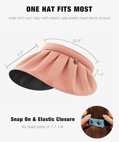 BENEUNDER UPF 50+ Sun Visor Hat - Wide Brim UV Protection for Tennis Golf Beach in Kuwait