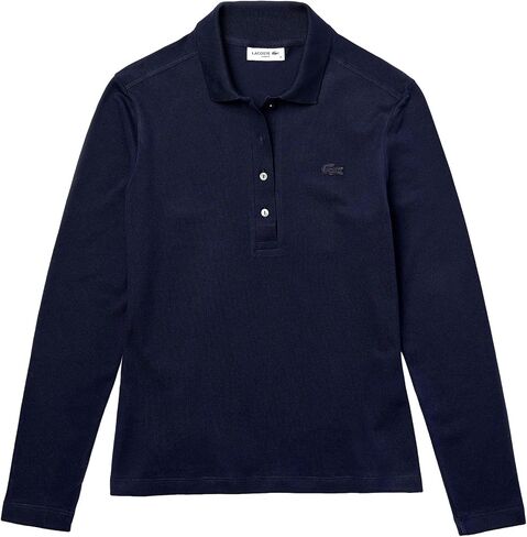 Lacoste Women's Long Sleeve Slim Fit Stretch Pique Polo Shirt in Saudi Arabia