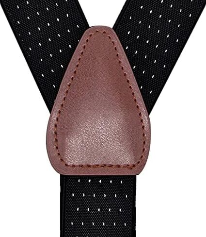 Bioterti Men’s Y-shape 1.4 Inch Suspender -3 Metal Clips, Elastic Straps in Kuwait
