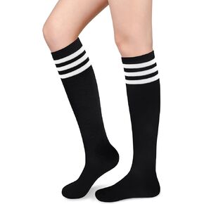 Knee High Socks for Women Tube Socks Knee Socks Long Socks for Women High Knee Socks Striped Socks Tall Socks Cotton