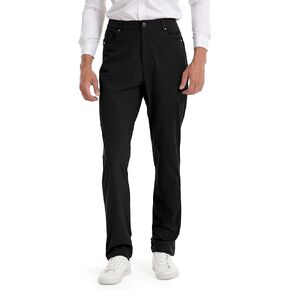 FitsT4 Men's Casual Travel Pants Slim Fit Golf Business Work Dress Pant Flat Front Wrinkle-Resistant