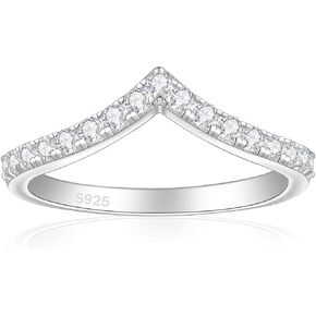 Elspeth 2mm Wedding Eternity Ring for Women 925 Sterling Silver Cubic Zirconia Stackable Wedding Band Size 5-10