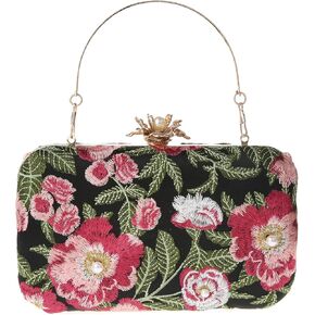 DA BODAN Womens Vintage Floral Embroidery Clutch Evening Handbag Shoulder Bags Purse for Wedding Party Prom in Saudi Arabia