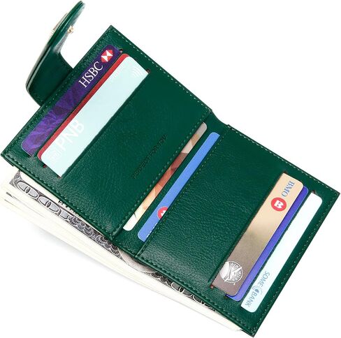 Badiya Small Wallets for Women Bifold Multi Card Case Wallet Slim Credit Card Holder with Zipper Coin Purse in Kuwait