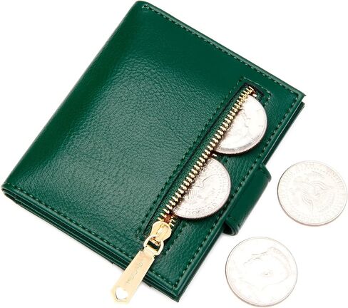Badiya Small Wallets for Women Bifold Multi Card Case Wallet Slim Credit Card Holder with Zipper Coin Purse in Kuwait