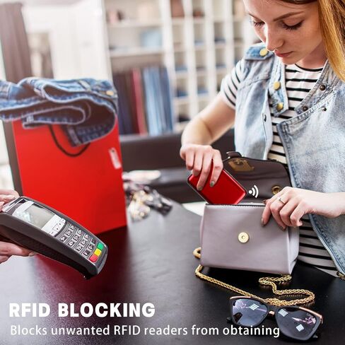 12 Pcs RFID Blocking Credit Cards Holder Mini Slim Aluminum Wallet Metal Business Card Case Credit Card Protector ID Hard Case for Women Men, Multicolor in Saudi Arabia