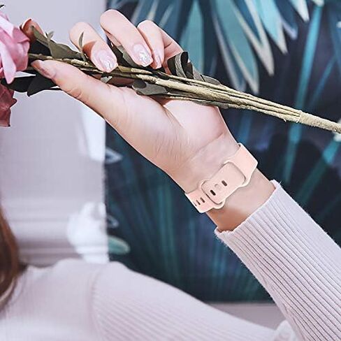 Getino Compatible with Fitbit Sense 2/ Sense Bands/Versa 4/ Versa 3 Bands Women Men, Silicone Sport Accessories Band, Small Black/Gray/Pink/White in Kuwait