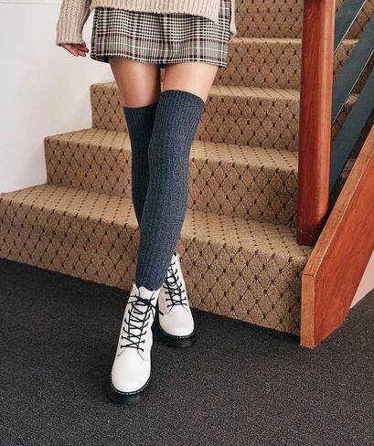 STYLEGAGA Winter Cozy Cable Knit Over The Knee High Boot Socks in Kuwait
