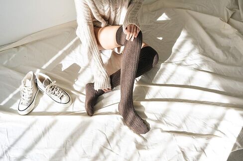 STYLEGAGA Winter Cozy Cable Knit Over The Knee High Boot Socks in Kuwait
