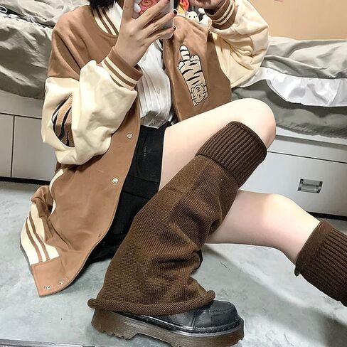 NUFIWI Harajuku اليابانية لوليتا تدفئة الساق القوطية متماسكة الجوارب الطويلة طماق الجراميق الركبة القوطي الشتاء الكفة الكاحل كومة جورب in Kuwait