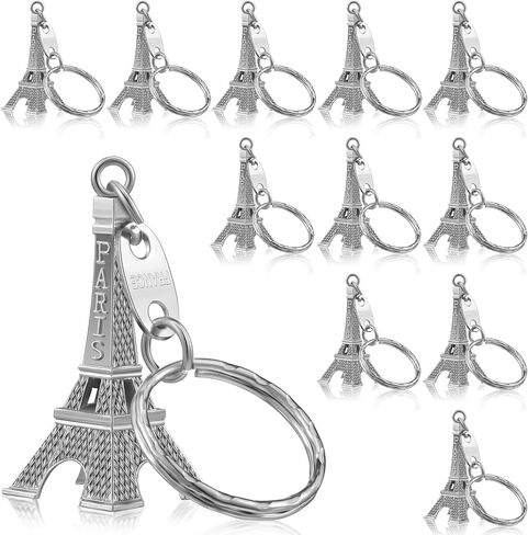 80 Pieces Eiffel Tower Keyring Paris Eiffel Tower Keychains Retro French Souvenirs Keychains Eiffel Tower Keychain for Christmas Home Jewelry Table Decor Gifts, Silver in Saudi Arabia